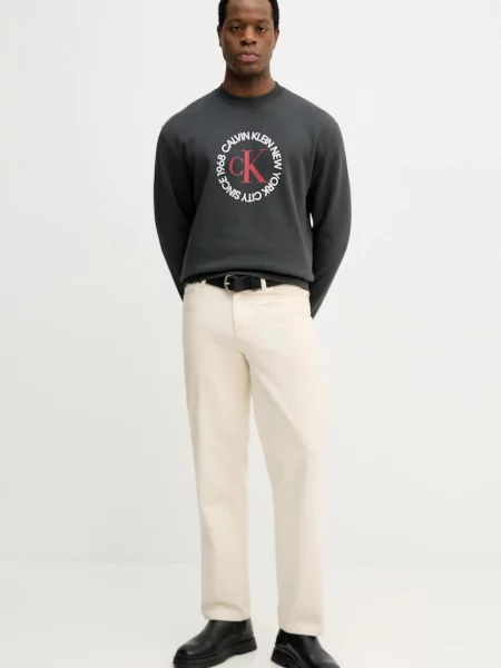 Geacă de blugi Calvin Klein Jeans gri