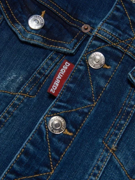 Kurtka jeansowa dziecięca Dsquared2 niebieska