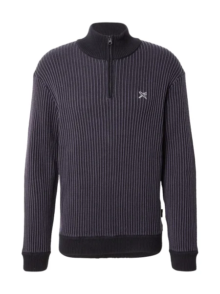 Iriedaily Pulover albastru gențiană / negru alb