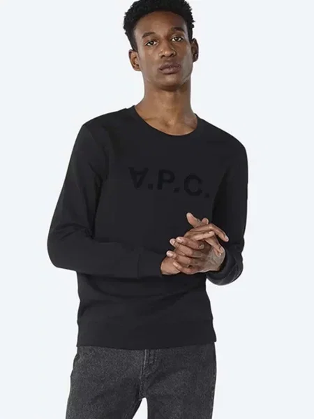 Кофта A.P.C. Sweat Vpc з аплікацією чорний