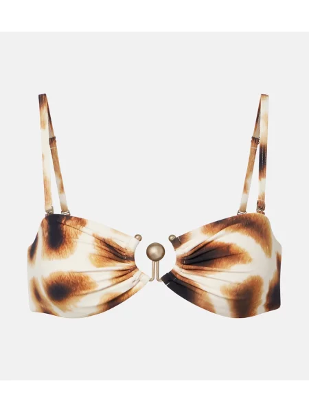 Top Christopher Esber cu imagine cu model leopard maro
