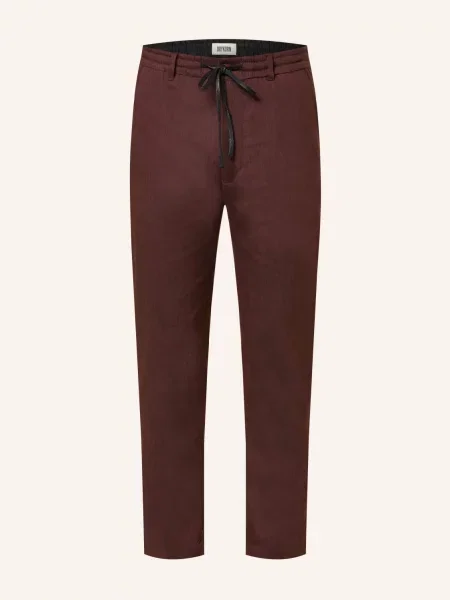 Drykorn Kalhoty Deger V Joggingovém Stylu Regular Fit Se Lnem tmavě hnědá