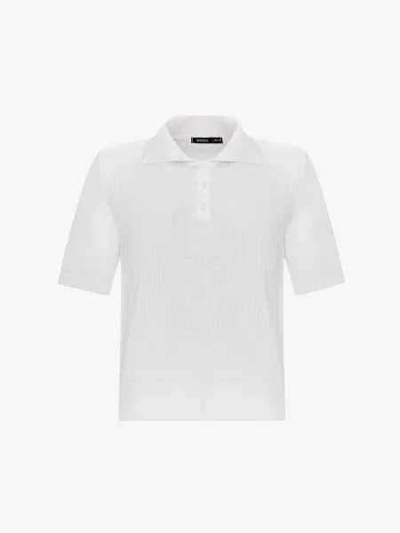 Поло Estro молочний віскоза/акрил