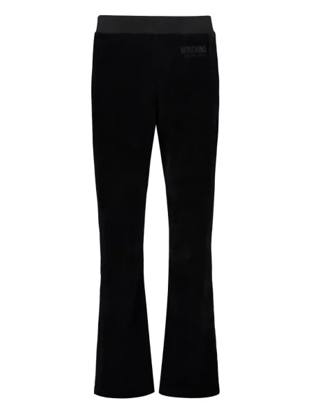 Pantaloni Moschino cu broderie negru
