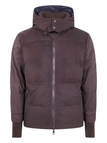 Яке Giorgio Brato с качулка кафяво