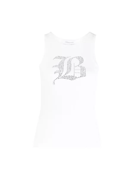 Top Blumarine żakardowy biały