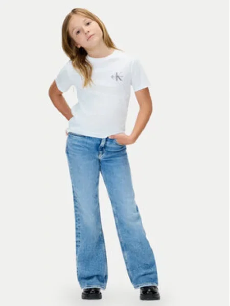 Dětské tričko Calvin Klein Jeans bílé