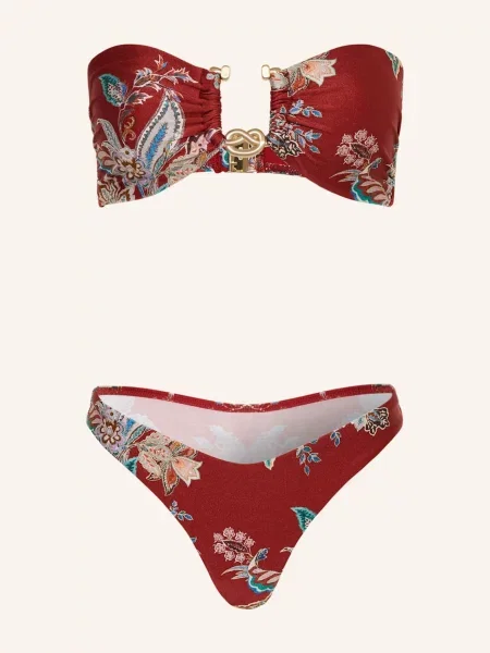 Zimmermann Bikini Bandeau Rhiannon rot zielone