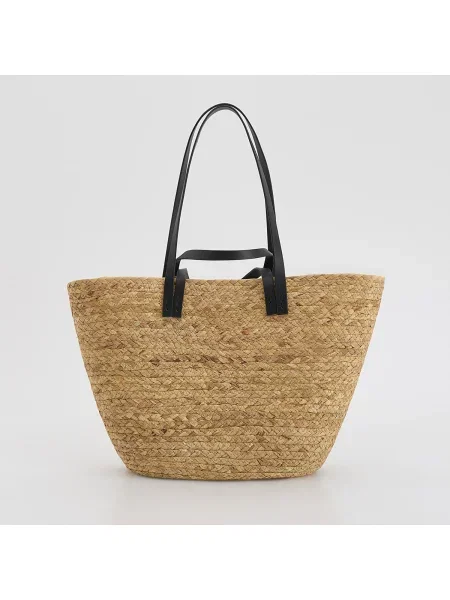 Reserved Pletená kabelka shopper černý