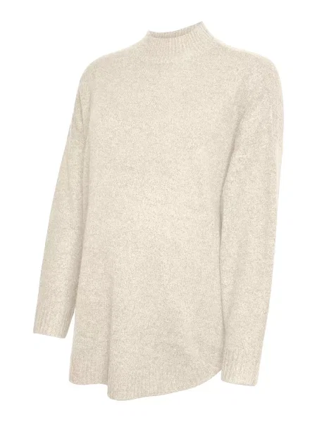 Vero Moda Maternity Sveter VMMPLAZA melírovaná biela
