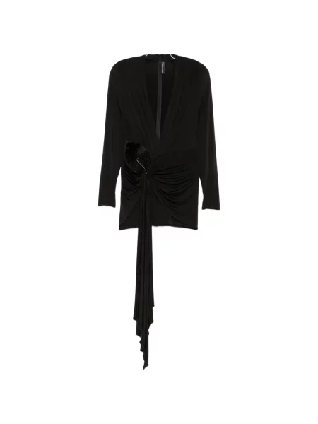 Rochie mini David Koma drapată negru