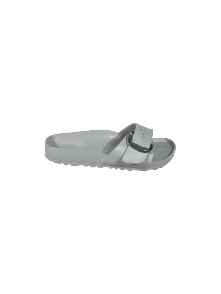 Klapki Birkenstock na sprzączkę szare