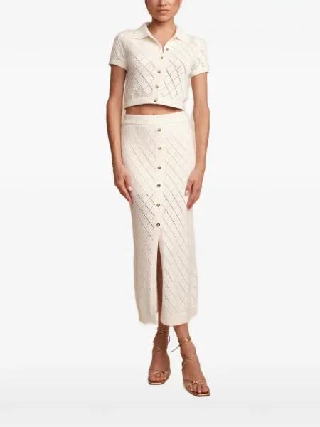 Cardigan Hevron alb
