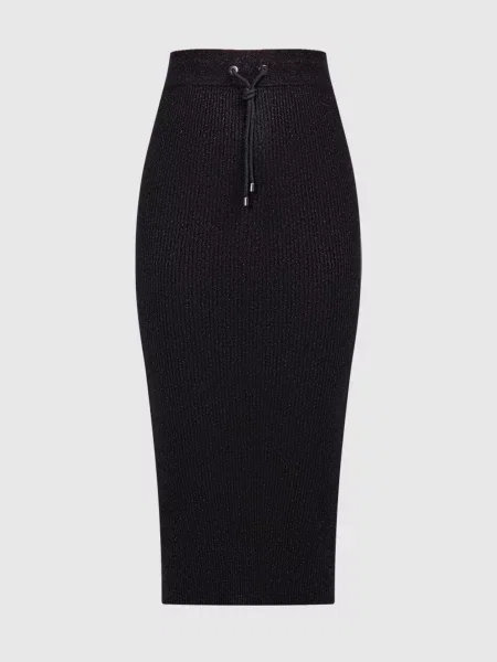 Юбка Brunello Cucinelli в рубчик черная