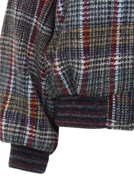 Μάλλινος καρό μπουφάν bomber Missoni γκρι