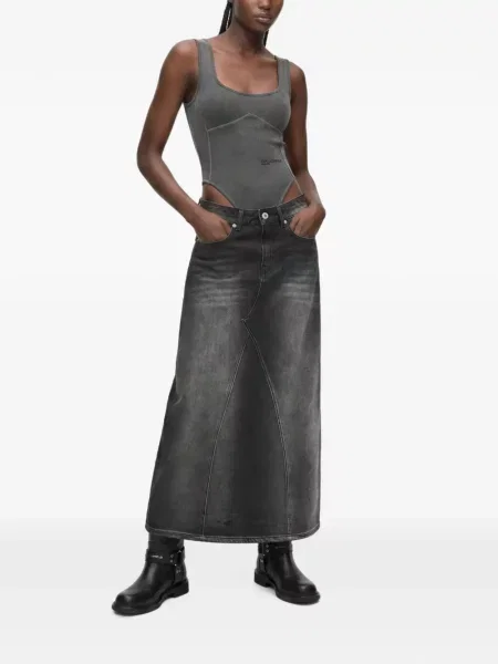 Fustă din denim Karl Lagerfeld Jeans negru
