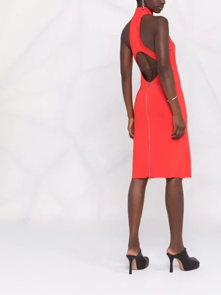 Rochie Givenchy fără mâneci tricotate roșu