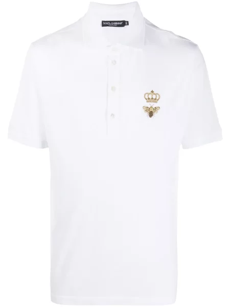Polo Dolce & Gabbana cu broderie alb
