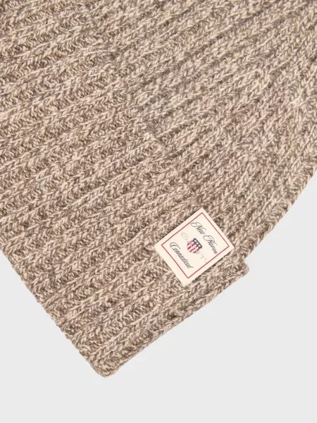 Вовняна шапка Gant бежева