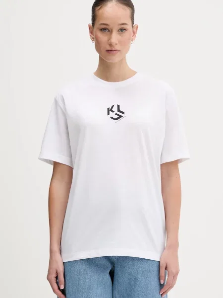 Тениска Karl Lagerfeld Jeans бяло