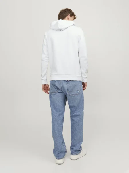 JACK & JONES Sweater majica crvena / crna bijela
