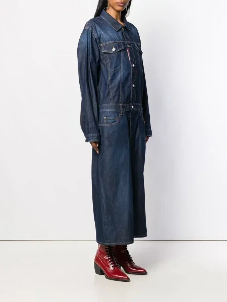 Rochie din denim Dsquared2 albastru