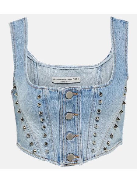 Cropp top Alessandra Rich albastru