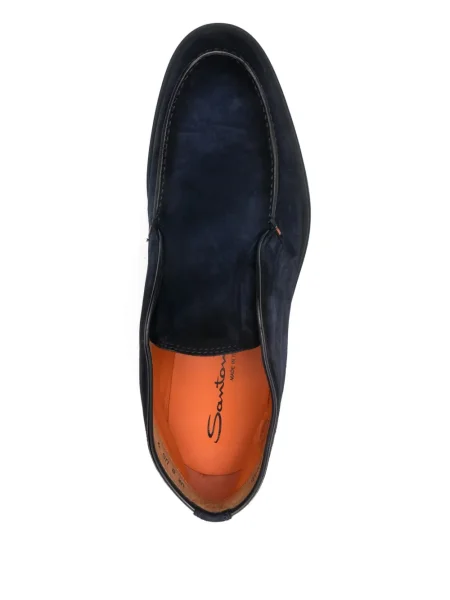 Велурени лоуфъри Santoni синьо