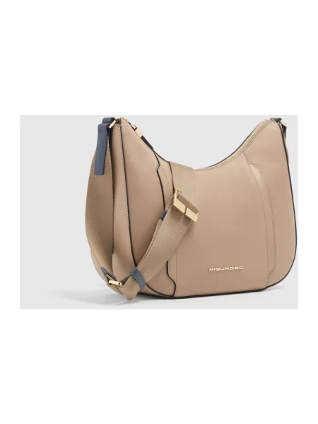 Torebka crossbody Piquadro skórzana brązowa