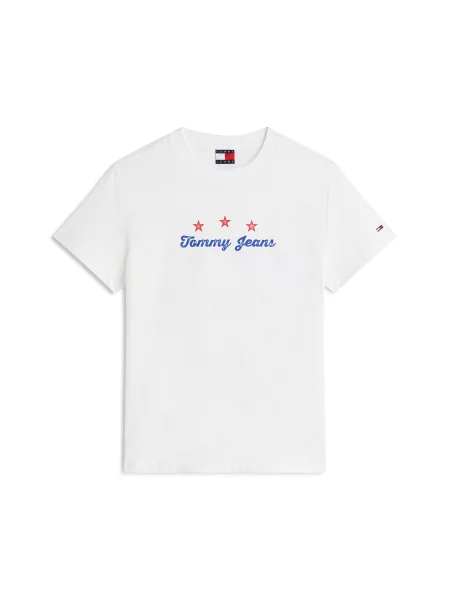 Tommy Jeans Póló NOVELTY STAR sötétkék / piros fehér