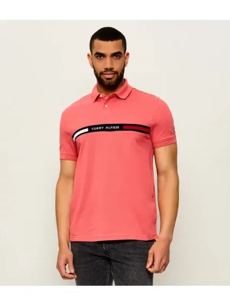 Tricou polo Tommy Hilfiger roșu