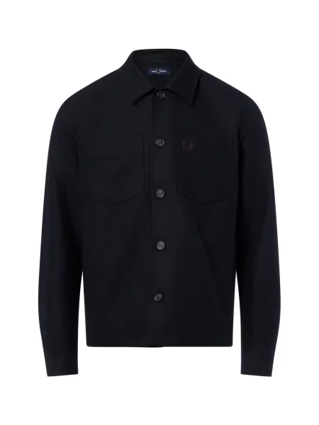 Fred Perry koszula typu overshirt Mężczyźni Regular Fit S czarny