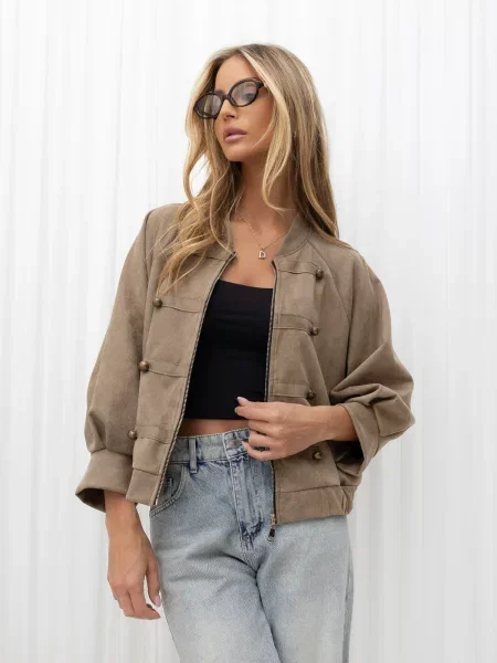 Prijelazna jakna Italy Moda bijela