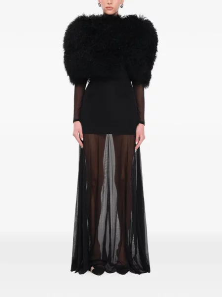 Rochie maxi Ow Collection plasă negru