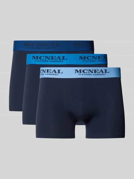 Obcisłe bokserki z elastycznym pasem w zestawie 3 szt. Mcneal niebieskie