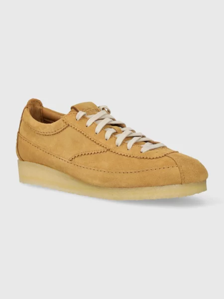 Σουέτ αθλητικά παπούτσια Clarks Originals Wallabee Tor καφέ