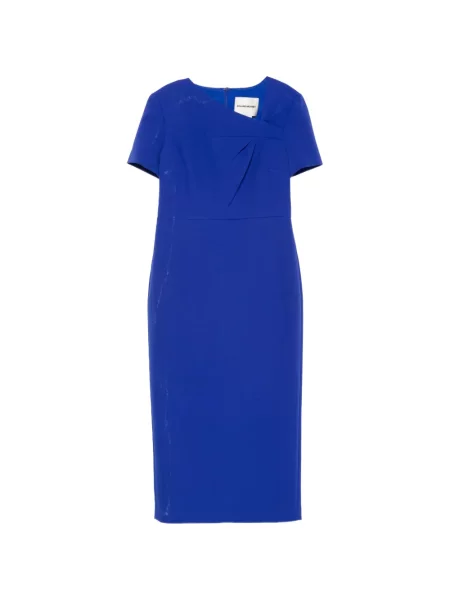 Rochie midi Roland Mouret asimetrică albastru