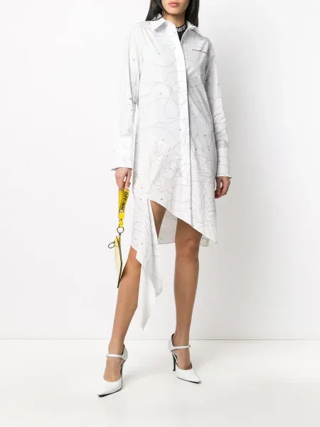 Kostiumas marškininė suknelė Off-white balta