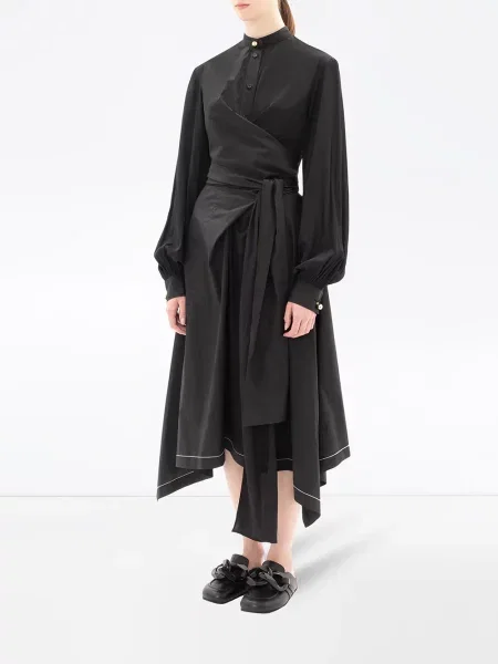 Zavinovací košilové šaty Jw Anderson černé
