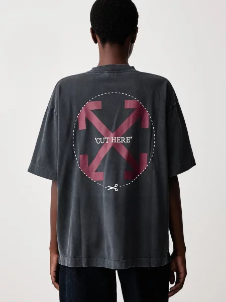 Off-White Cut Here Arrow Skate tricou din pentru femei alb