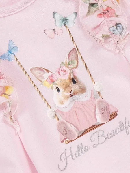 Krótki kombinezon dziecięcy Lapin House różowy