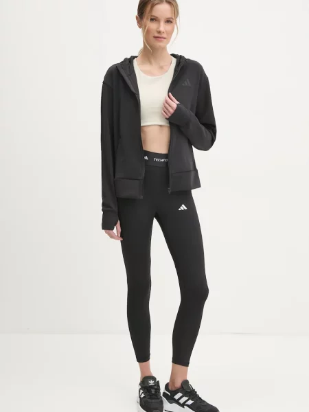 Тренувальна кофта adidas Performance Designed for Training з капюшоном однотонна чорний