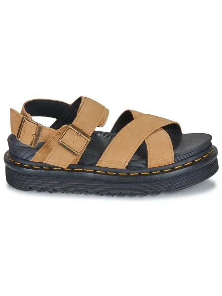 Semišové tenisky Dr. Martens hnedá