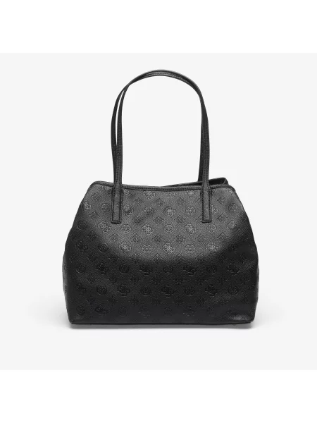 Шопинг чанта Guess с автограф черно