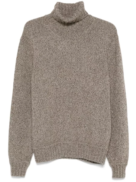 Sweter Zegna z kaszmiru brązowy