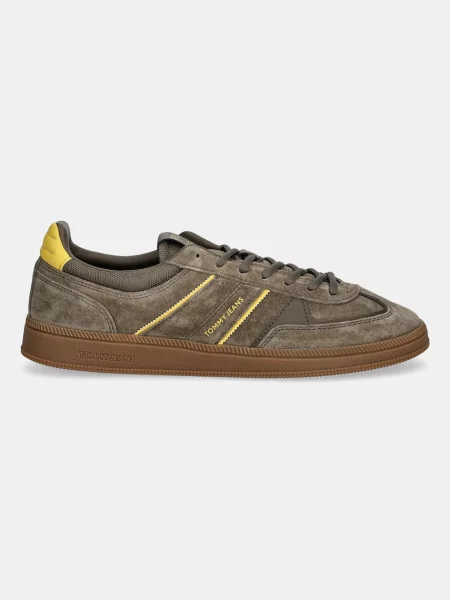 Tommy Jeans Superge iz semiša THE GREENWICH EDGE SUEDE zelena