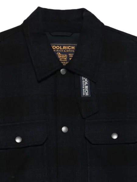 Geacă cu puf Woolrich în carouri negru