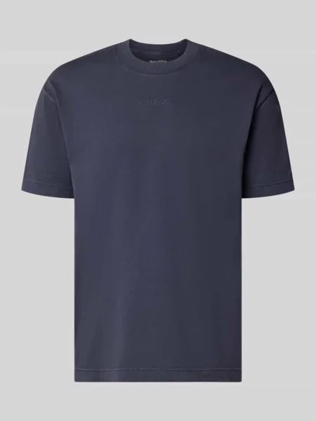 T-shirt o kroju relaxed fit z czystej bawełny Marc O'polo niebieska