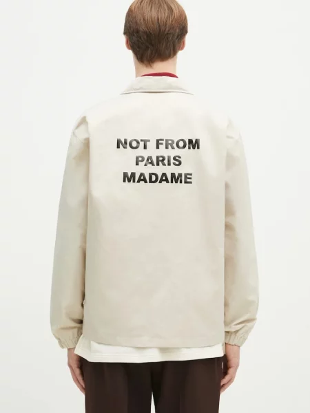 Drôle de Monsieur geacă La Veste Slogan de tranziție bej