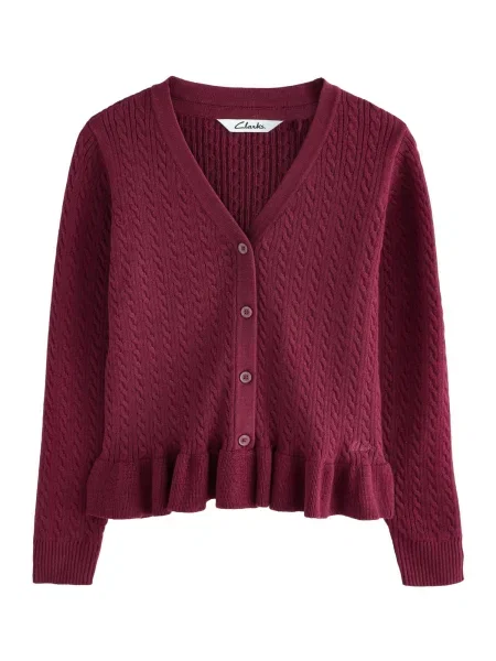 CLARKS Geacă tricotată burgundy roșu